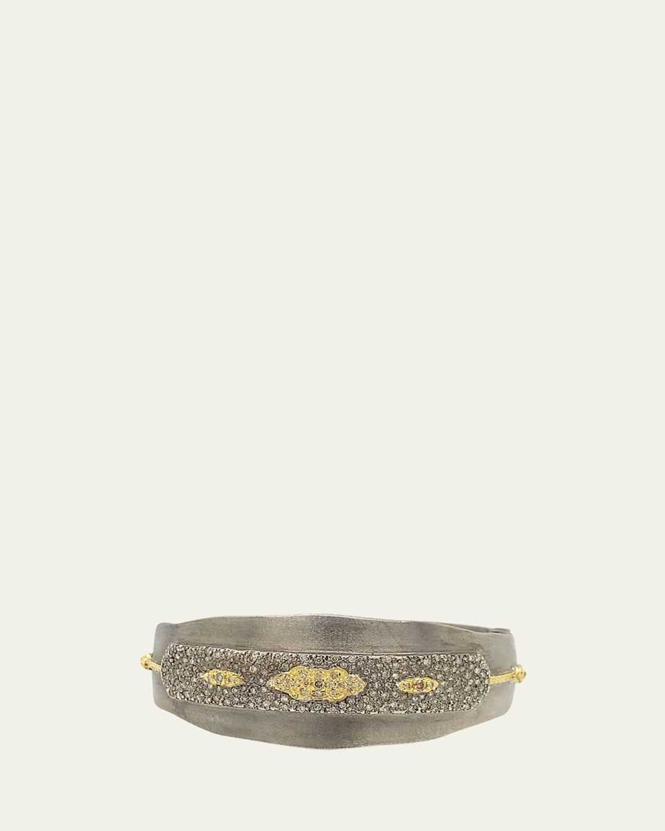 Old World Pave Scroll Kick Cuff